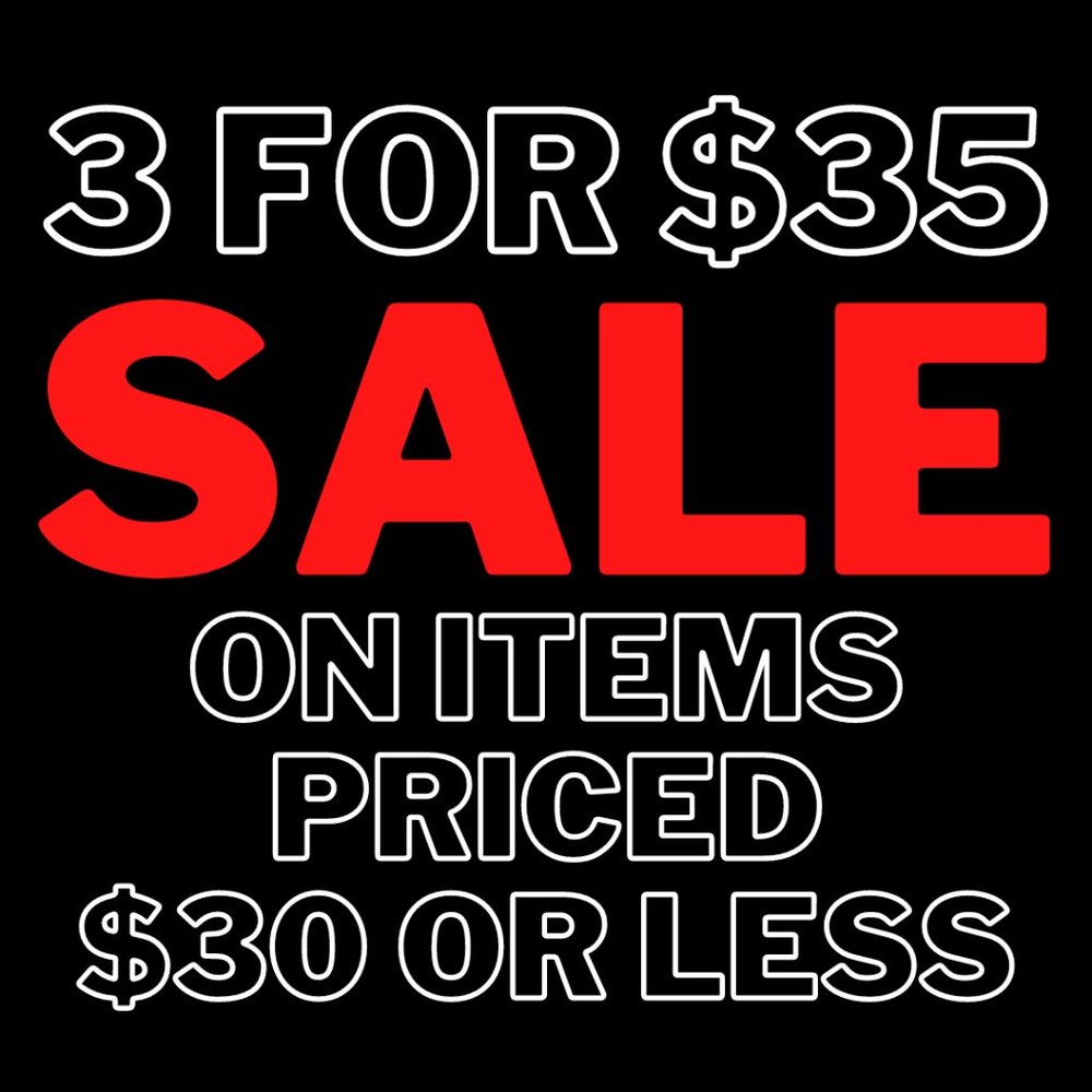 3 FOR $35 SALE! Details in the description!
